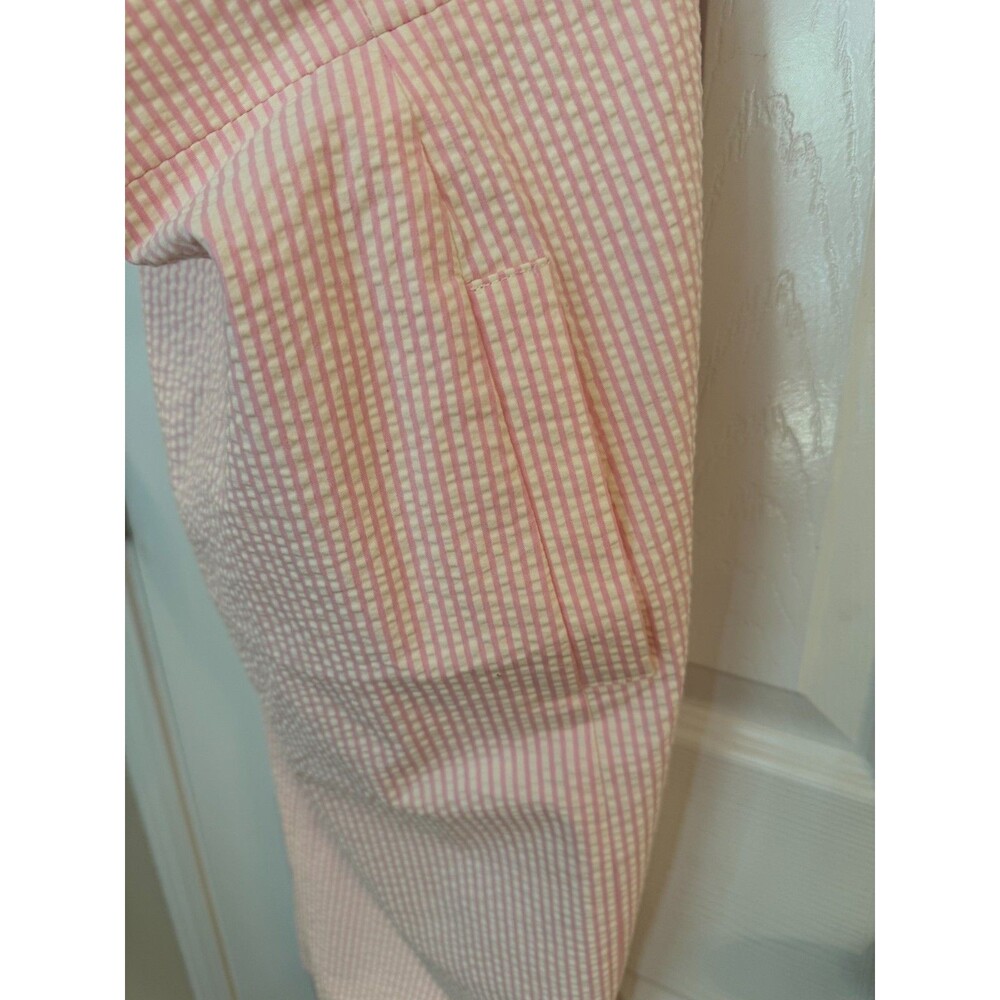 J Crew Seersucker Strapless Dress Pink White Sz 6 NWT Summer Wedding Preppy - Picture 8 of 8